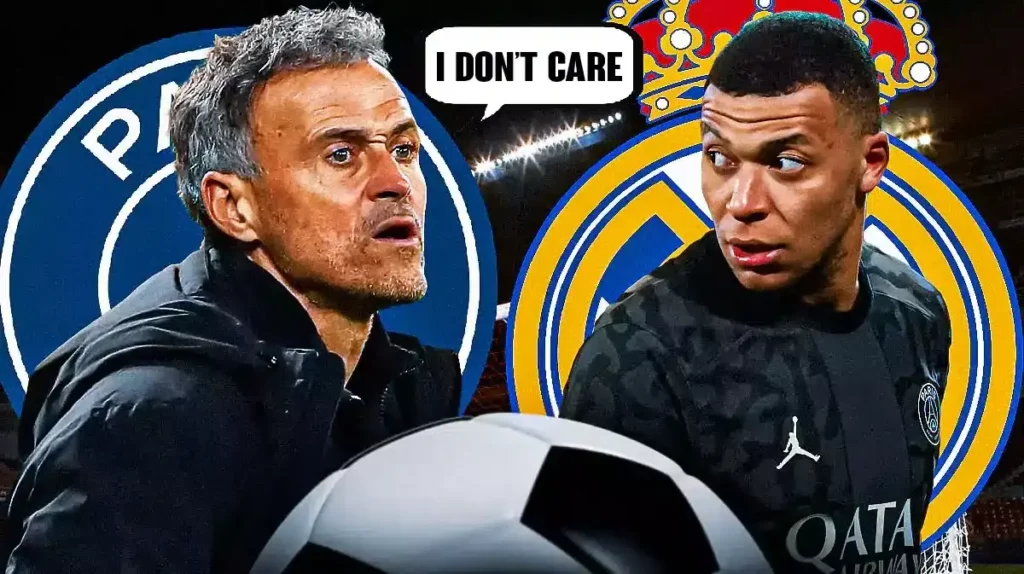 Luis Enrique rages at Kylian Mbappe to Real Madrid question