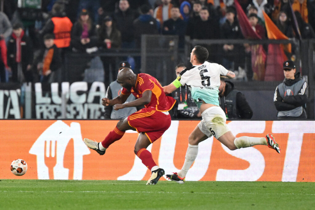 Romelu Lukaku Roma Brighton goal